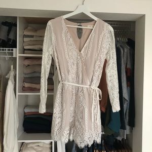 Beautiful white lace romper